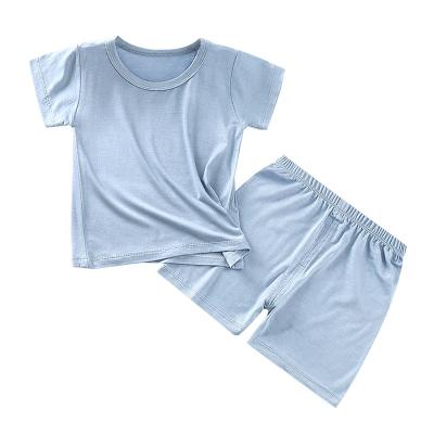 China Two-piece suit 2021 summer new children's home suit T-shirt baby short-sleeved modal antibacterial service for sale