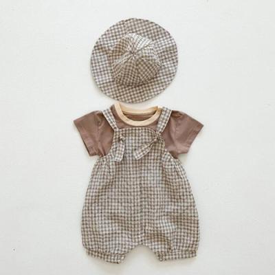 China Baby Suit Summer Baby Clothes Strap Casual Thin Pants Baby Short Sleeve Fashion for sale