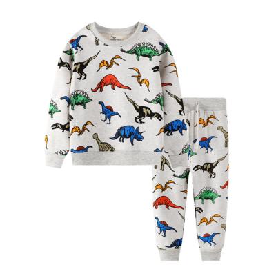 China Casual boy's suit autumn children's long-sleeved sweater cartoon printing two-piece suit for sale