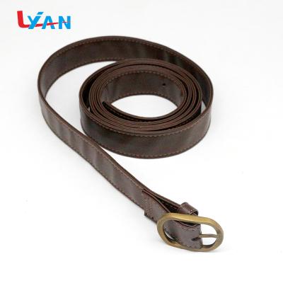 China Professional Cheap Single Crotch Leather Custom Men's Genuine Leather Buckle Belt for sale