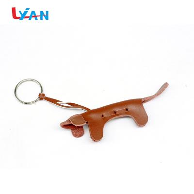 China Gift design your own key chain leather small dog key chain for kids for sale