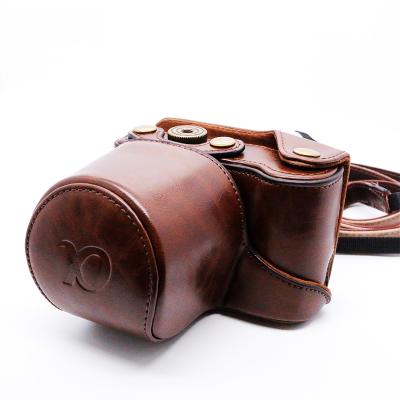 China Fashiontable Travel Custom Outdoor Fashion PU Leather Mirrorless Camera Bag for sale