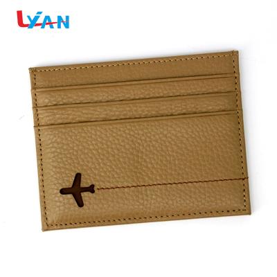 China Excellent Quality Classic Custom Logo Luxury Black Leather Card Holder for sale