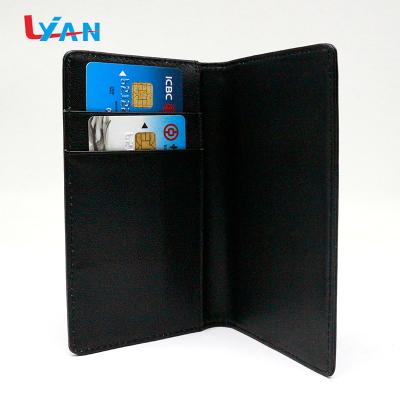 China Reasonable Price Men Purses Waterproof Custom Genuine Leather Long Money Clip Wallet for sale