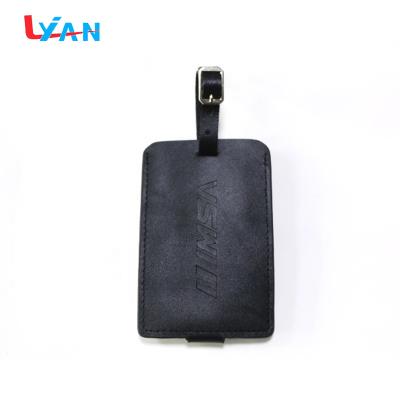 China Promotion Custom Gift Tag Travel GENUINE LEATHER PU Leather Luggage Tag Personalized Straps for sale