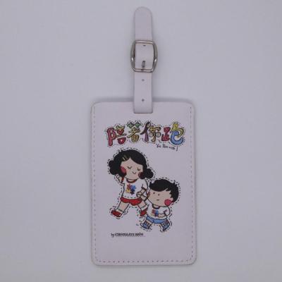 China White Fashionable Hot Sale Custom Leather Luggage Tag for sale