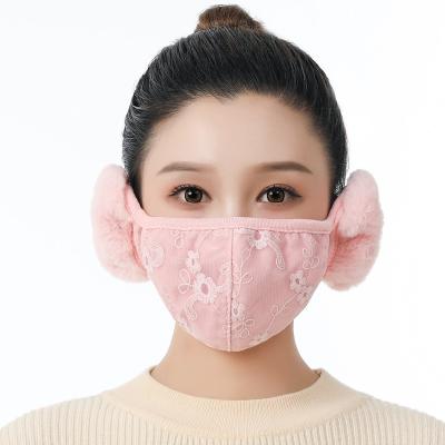 China With Proof New Winter Women Ear Muffs Ear Muffs Lace Earmuffs Outdoor Mounts Dustproof Earmuffs for sale