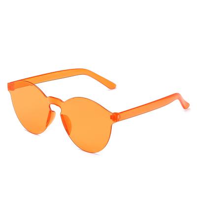 China Other men and women in one piece sunglasses candy color ocean lens shape sunglasses for sale