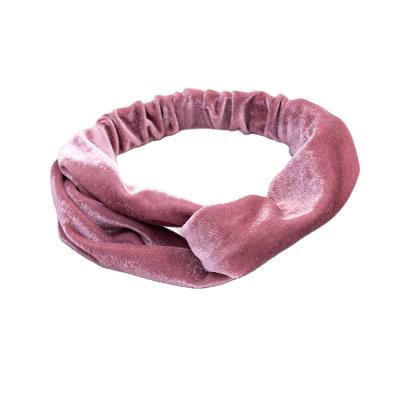 China New Multifunctional Border Korean Velvet Thicken Headband High Elasticity Cross Wide Brim Sports Scarf Headband Hair Accessory For Women for sale