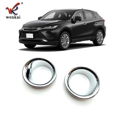 China Easy Installation ABS Chrome For Toyota Harrier Venza 2020 2021 Front Fog Lamp Cover Car Exterior Accessories for sale