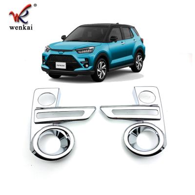 China 2020 Easy Installation ABS Chrome Front Foglight Cover For Toyota Raize Car Accessories for sale