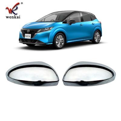 China Automotive Exterior Accessories ABS Chrome Side Door Mirror Cover For Nissan Note E13 2021 2022 Car Accessories for sale