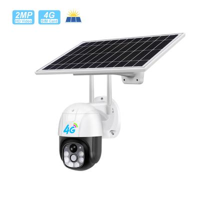 China PAN-TILT Ip66 1080p Camera Solar Power CCTV 4g Outdoor Waterproof Solar Battery Powered IP Ptz Camera for sale