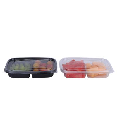 China Factory Direct Sales Disposable Meal Storage Food Prep Plastic 2 Compartment Special Hot Selling Box for sale