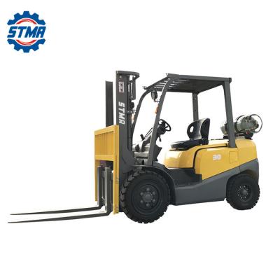 China Building material shops STMA 3.5 ton propane forklift lpg forklift gasoline forklift manufacturer with Nissank25 engine for sale