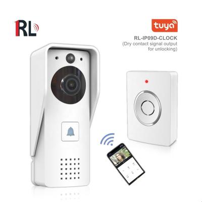 China Open Tuya wireless video door intercom ring phone wifi doorbell 1080p video smart outdoor wireless doorbell camera for sale