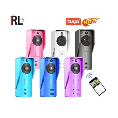 China Open Tuya video doorbell ring phone wifi doorbell video 1080p high quality video wireless doorbell camera wireless intercom for sale