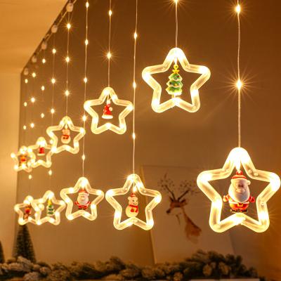 China Holiday Solar LED String Christmas Lights Decoration Supplies Christmas Tree Light Ornaments Curtain Hanging Light String for sale