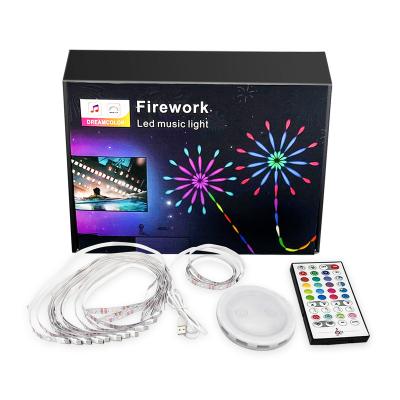 China Other Holiday Christmas Fireworks Lights With USB Interface Dreamy Color RGB Led Strip Light for sale