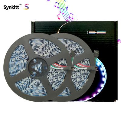 China Other Wireless Voice Control Room Led Light Strip Ws2812 Chasing Flexible Led Strip With Rainbow Effect for sale