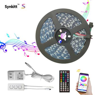 China Sync With Music 2022 Hot Selling Dimmable COB Led Flexible Strip Light 12 Volt 24V With Adapter And Controller Color Chasing For Camping for sale