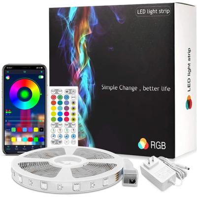 China APP+music rhythm+button 50ft led light hassle-free app quickly to install long enough led strip lights for bedroom party home christmas light for sale