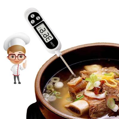 China Quick Response Steel Probe Digital Cooking Meat Thermometer Large LCD Display for sale