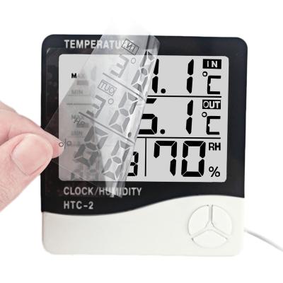 China Quick Response Weather Station Clock Thermometer Hygrometer Temperature Humidity Indoor Outdoor HTC-2 for sale