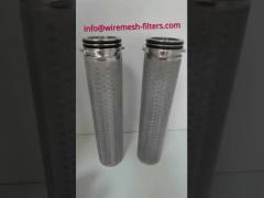 Stainless Steel round hole perforated metal filter cylinders sintered wire mesh tube