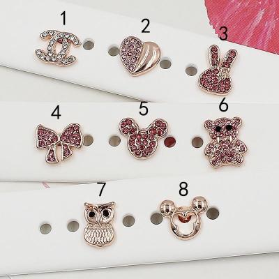 China Breathable IN STOCK 38mm Strap Diamond Letter Ring Silicone Watch Band Charm Stud For Samsung Apple Watch Charm for sale