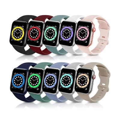 China Breathable Watch Band Sport Silicone iPhone Watch Bands 44mm 42mm 40mm 38mm For iwatch for sale