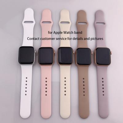 China 38MM 40MM Breathable Designer Silicone Watch Strap For Apple Watch Strap for sale