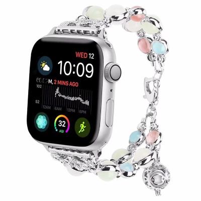 China Stainless Steel Night Light Bracelet Jewelry Watch Bands Strap for Apple Watch Series 3/4/5/6 Se for sale