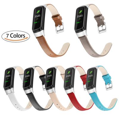 China Waterproof and Durable Main Leather Watch Band for Samsung Galaxy Fit SM-R370 for sale