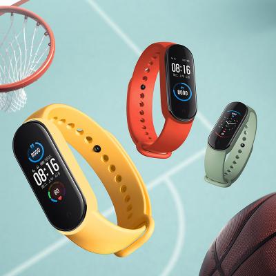 China Breathable Global Version Big Quality Silicone Smart Band Replacement Strap Smart Strap For MI Band 5 for sale