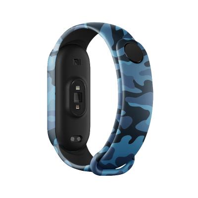 China High Quality Rubber Camouflage Silicone MI Band Rubber Strap For MI Band 4 for sale