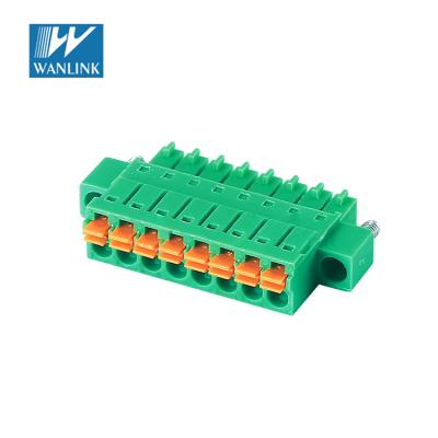 China 3.5MM/3.81MM Pitch Screwless Pluggable Terminal Block JM15EDGKNM-3.5MM/3.81MM 26-20AWG for sale