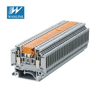 China 4mm2 DIN Rail Screw Din Rail Phoenix Type Terminal Block MTK-P/P Gray MTK-P/P for sale