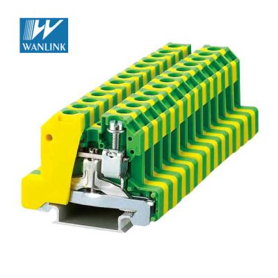 China DIN Rail Terminal Block CE ROHS Earth Ground EK10/35 SAK Series 24-8AWG for sale