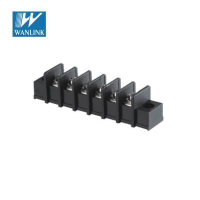 China 10.0mm Pitch Barrier Terminal Block Side Foot with Ear Strip Barrier Connector terminal mcb terminal block JM55SM-10.0 22-14AWG for sale