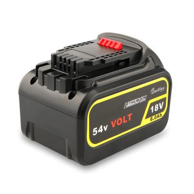 China Power Tools 18V 54V 6.0Ah DCB606 Replacement Li-ion Battery Max XR 20V/60V 12v Power Tool Battery for sale