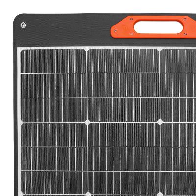 China 100W Portable Solar Panel for Generator and USB Solar Devices, Foldable Solar Panel Charger for Outdoor Camping Travel 166mmx166mm for sale