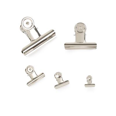 China Metal Series 31mm Metal Handle Clips Silver Bulldog Clip Stainless Steel Clip for Tag Bags, Shops, Office and Home Kitchen for sale