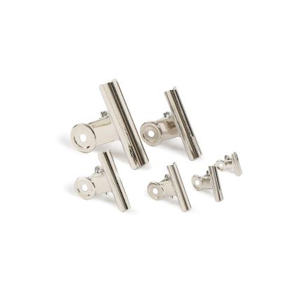 China Metal Series 22mm Metal Handle Clips Silver Bulldog Clip Stainless Steel Clip for Tag Bags, Shops, Office and Home Kitchen for sale