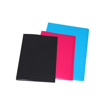 China New Design PP A4 Solid Color Stripe Information Brochure Display Book Folder for sale