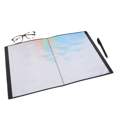 China A4 Folder A4 Sheets PP 60 Sheets Pocket Display Transparent Book Folder Clear Document Book Folder With Pockets for sale