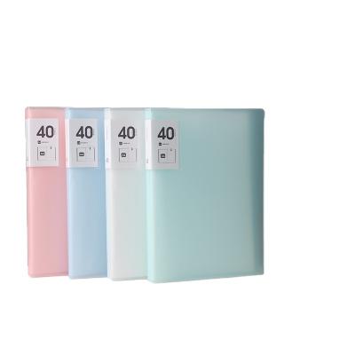 China PP 30 Pages Clear Candy Color Binder Folder PP Pocket Conference Folder A4 Size Display Book for sale