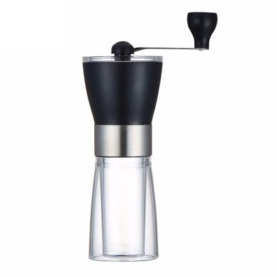 China Hotel Glass Bottle Coffee Grinder Burrs Professional Manual Portable Flat Coffee Grinder for sale