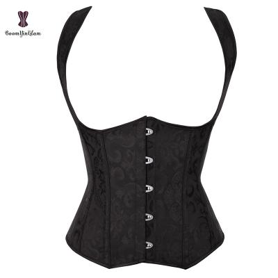 China Viable W Shape Vest Slimming Girdles Waist Sleeveless Vest Steel Boned Cincher Corset Top for sale