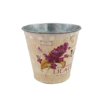 China antique CHRISTMAS DECORATION METAL FARM METAL BUCKET GALVANIZED GIFT BUCKET for sale